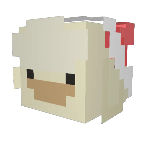 Sadly_ Minecraft avatar head, 3D render