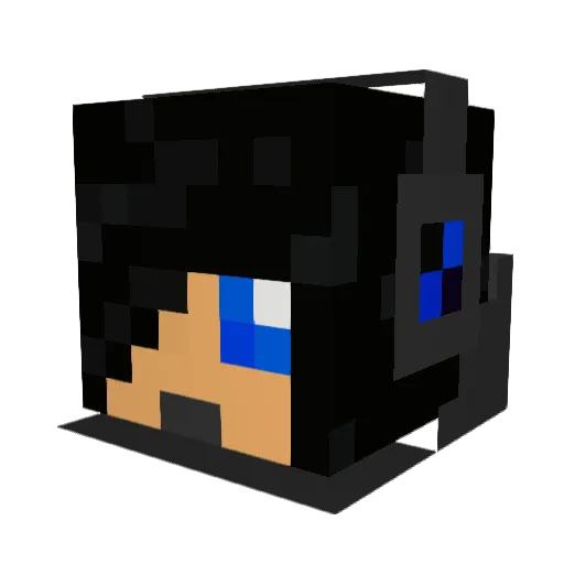 Sadmoose64 Minecraft avatar head, 3D render