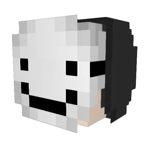 SadoManiak Minecraft avatar head, 3D render