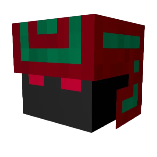 Sadoai Minecraft avatar head, 3D render
