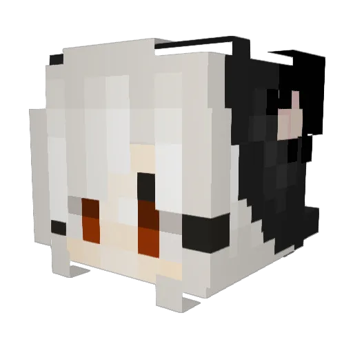 Sadof Minecraft avatar head, 3D render
