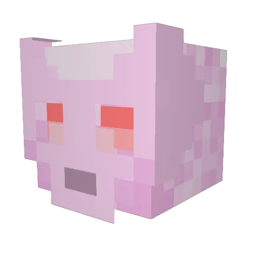 Sadoldman Minecraft avatar head, 3D render