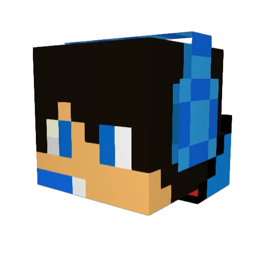 Sadook_ Minecraft avatar head, 3D render