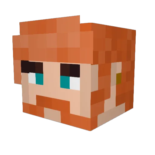 SadowSan Minecraft avatar head, 3D render