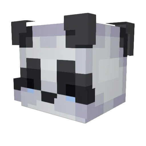 Sadpandaaa Minecraft avatar head, 3D render
