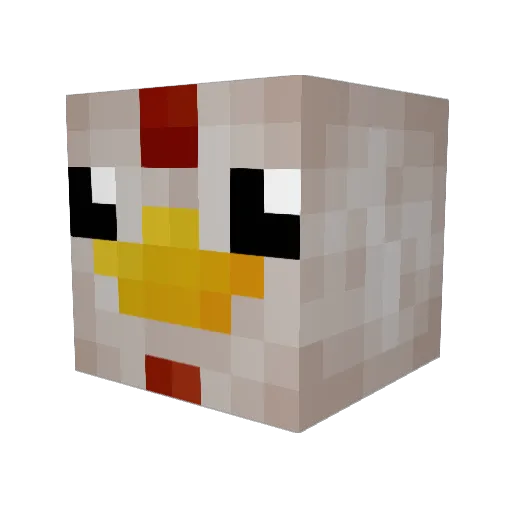 Sadrez Minecraft avatar head, 3D render