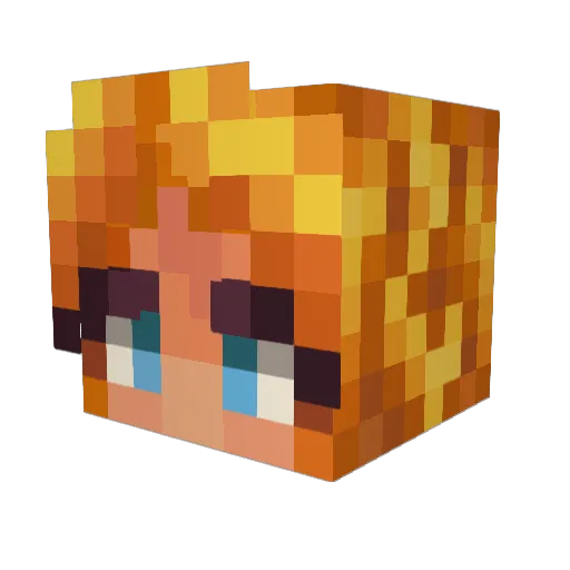 Sadrobot6847 Minecraft avatar head, 3D render