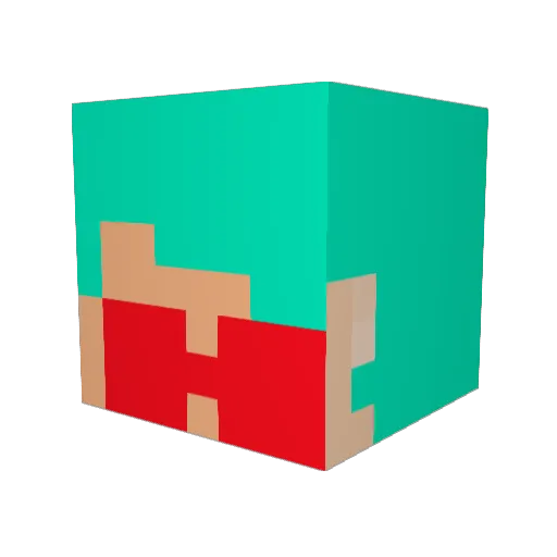 Sadsoup18 Minecraft avatar head, 3D render
