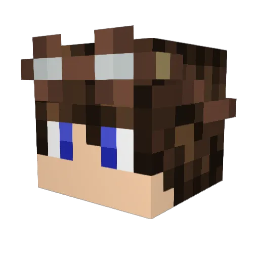 Sadspectre Minecraft avatar head, 3D render