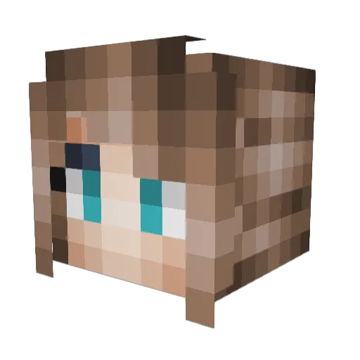 Sadtv Minecraft avatar head, 3D render