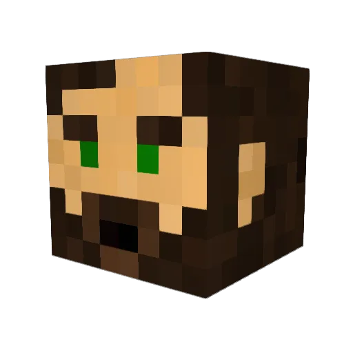 Sadyear Minecraft avatar head, 3D render