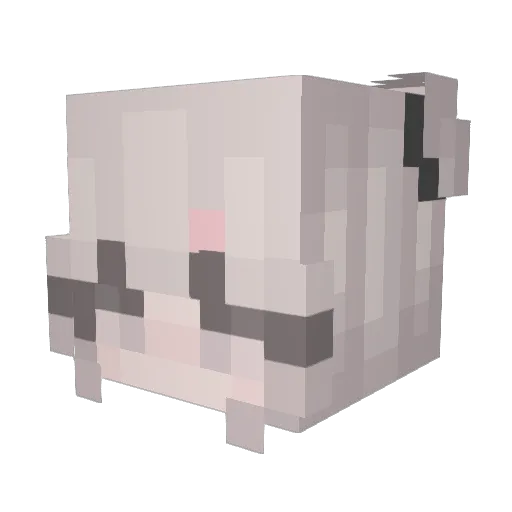 SaeKanako Minecraft avatar head, 3D render