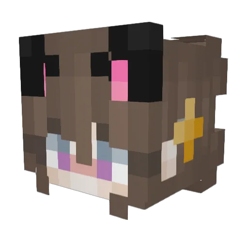 SaeShy Minecraft avatar head, 3D render
