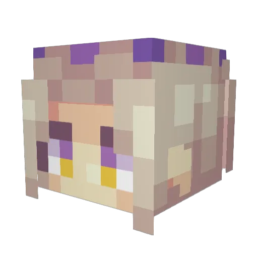 Saeah Minecraft avatar head, 3D render