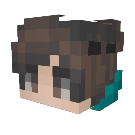 SaeedSalar Minecraft avatar head, 3D render