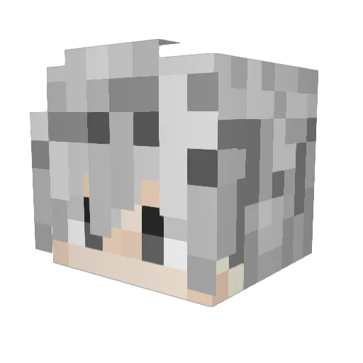 Saehiro Minecraft avatar head, 3D render