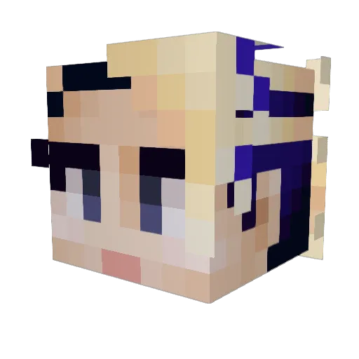 Saelena Minecraft avatar head, 3D render
