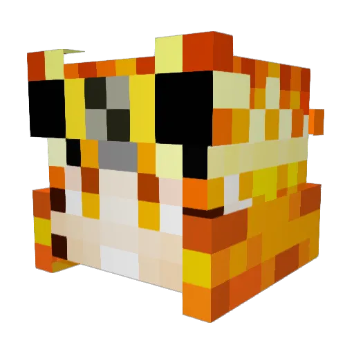 Saellynx Minecraft avatar head, 3D render
