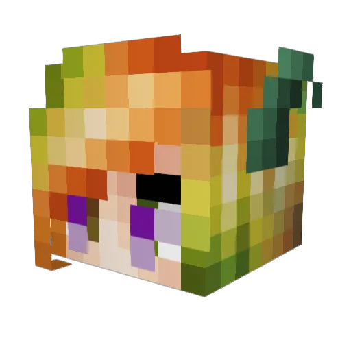 Saelynd Minecraft avatar head, 3D render