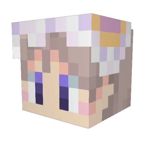 Saepiyo Minecraft avatar head, 3D render