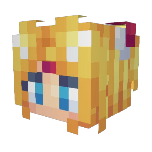 Saerathra Minecraft avatar head, 3D render
