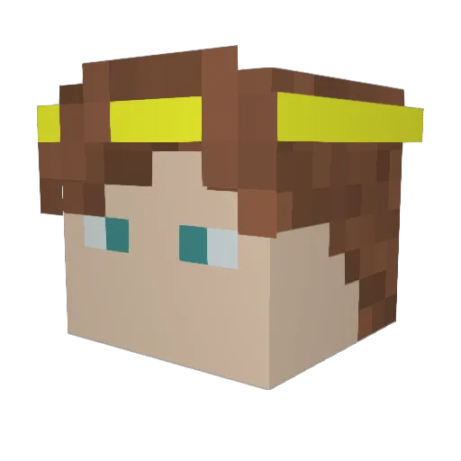 Saerton Minecraft avatar head, 3D render