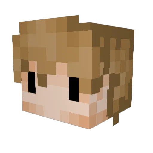 Saesbjorn Minecraft avatar head, 3D render