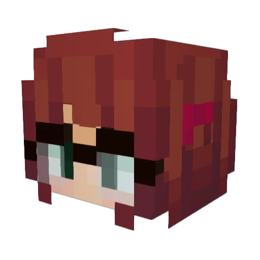 Saeshiii Minecraft avatar head, 3D render