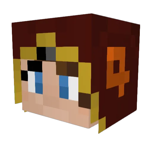 Saethre Minecraft avatar head, 3D render