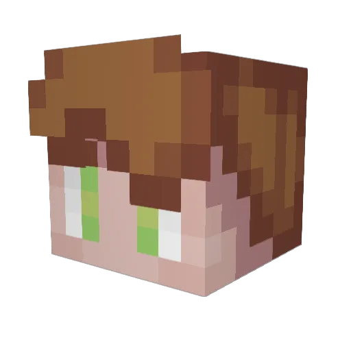 Saeur Minecraft avatar head, 3D render