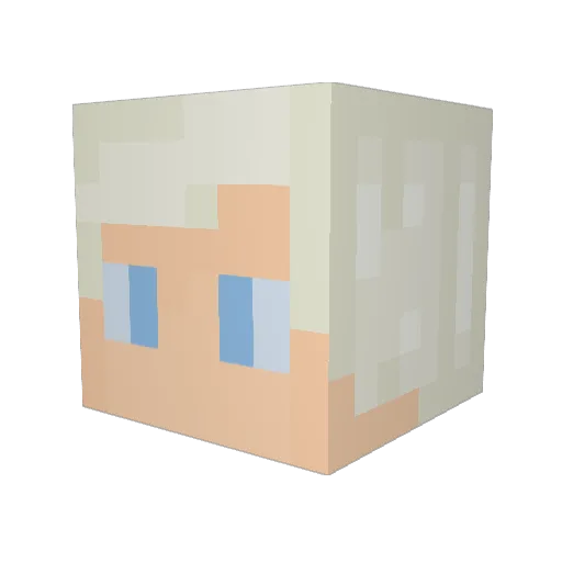 Saeyx Minecraft avatar head, 3D render