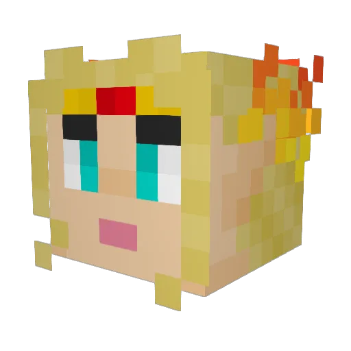 Safantasy Minecraft avatar head, 3D render