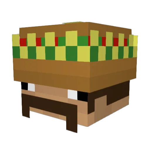 Safari11 Minecraft avatar head, 3D render