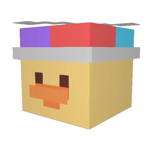 Safari Minecraft avatar head, 3D render