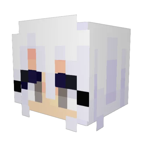 SafariChan Minecraft avatar head, 3D render