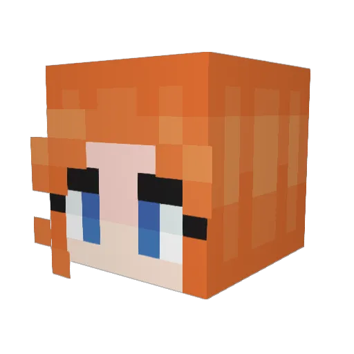 SafeCakes Minecraft avatar head, 3D render