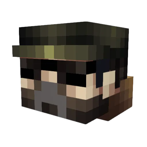 SafeHavenLab13 Minecraft avatar head, 3D render
