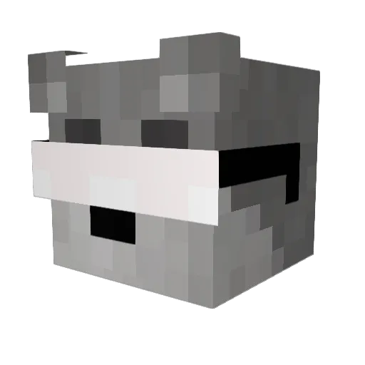 Safecall Minecraft avatar head, 3D render
