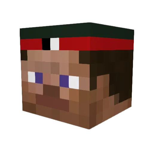Safeend Minecraft avatar head, 3D render
