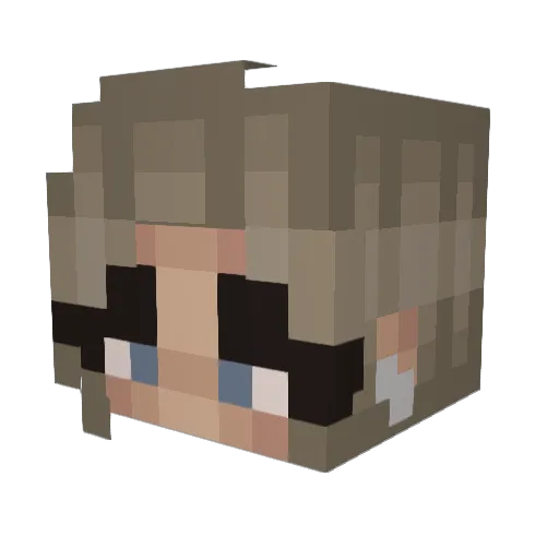 SaffiChameleon Minecraft avatar head, 3D render