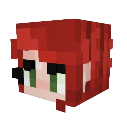 SaffronRhea Minecraft avatar head, 3D render