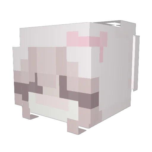 SaffyV Minecraft avatar head, 3D render