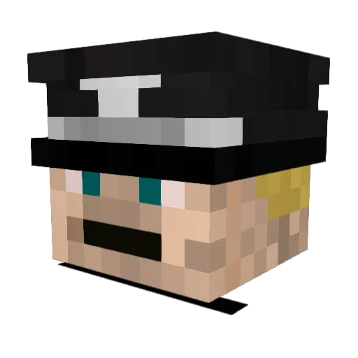SafinDenStore Minecraft avatar head, 3D render