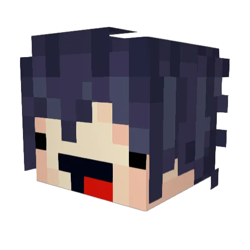 Safionliine Minecraft avatar head, 3D render