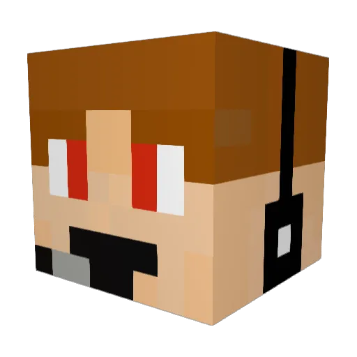 Safirons Minecraft avatar head, 3D render