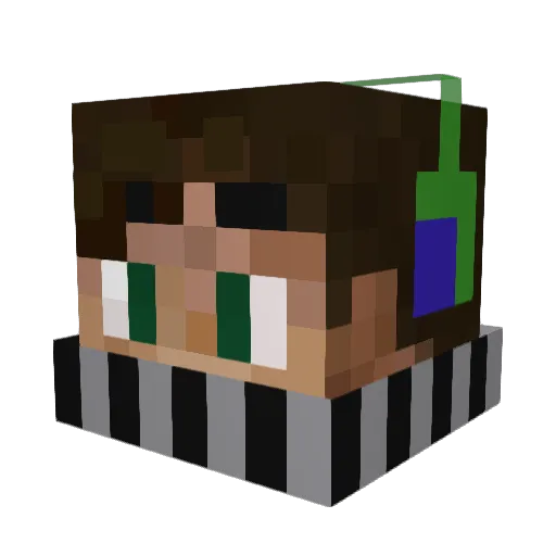 SafixMC Minecraft avatar head, 3D render