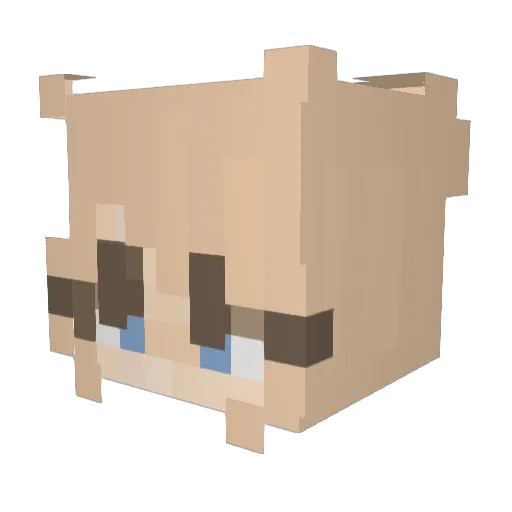 Safosketch Minecraft avatar head, 3D render