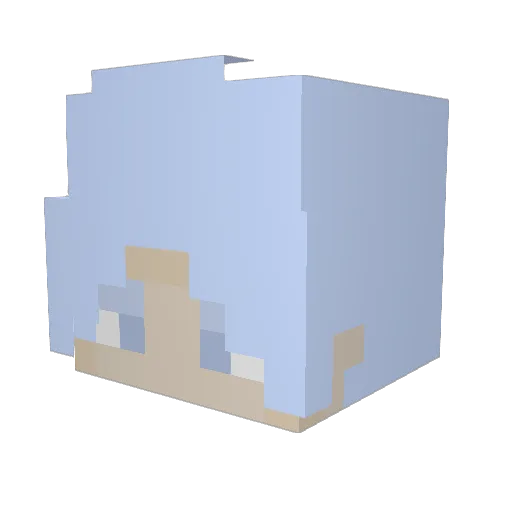 Safr3 Minecraft avatar head, 3D render