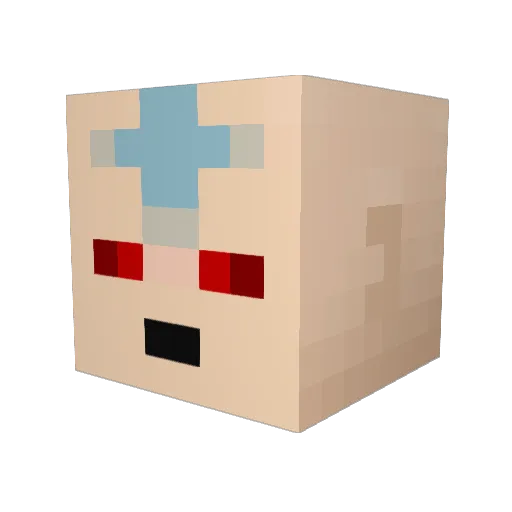 Saftschubse Minecraft avatar head, 3D render