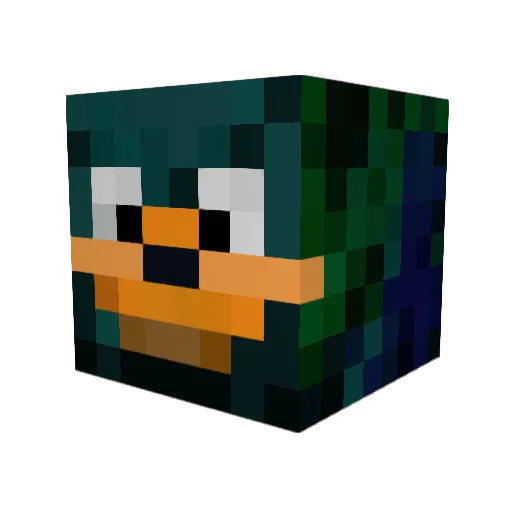 Saftyduck Minecraft avatar head, 3D render